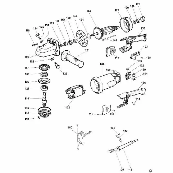 Dewalt DW632 Spare Parts List Type 1