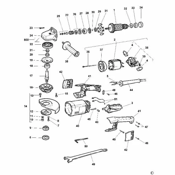 Dewalt DW848 Spare Parts List Type 2 - 3