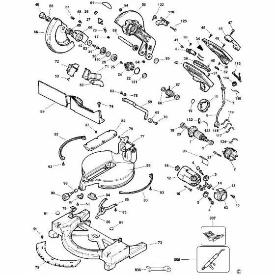 Dewalt DW704 Spare Parts List Type 3