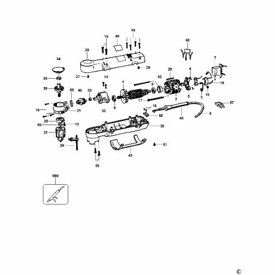 Dewalt DW160 Spare Parts List Type 2