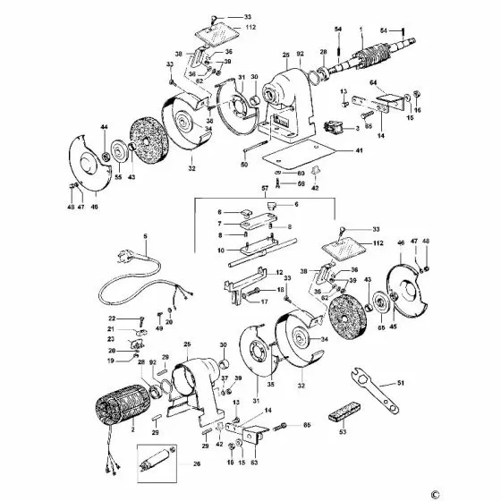 Dewalt DW754 Spare Parts List Type 2