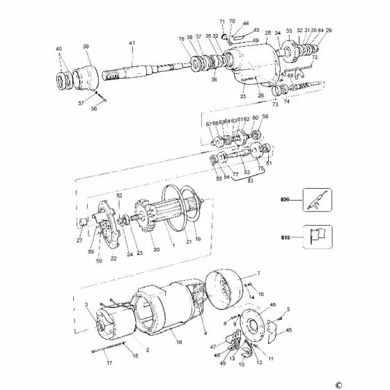 Dewalt DW194 Spare Parts List Type 1