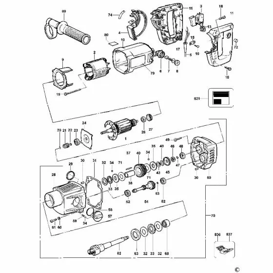 Dewalt DW581EK RING 832348 Spare Part Type 2