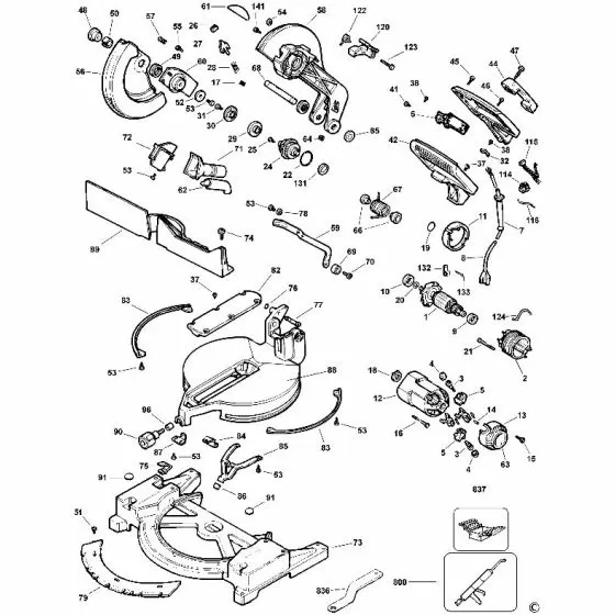 Dewalt DW704 Spare Parts List Type 4