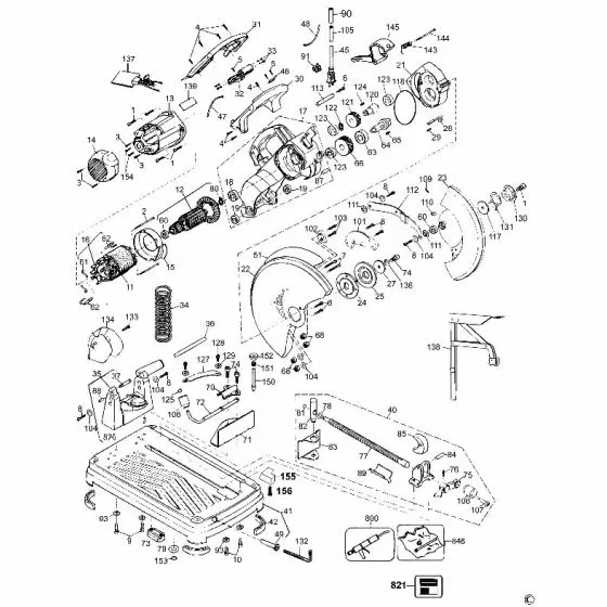 Dewalt DW872 Spare Parts List Type 2