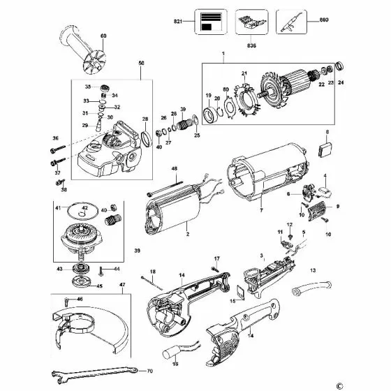 Dewalt D28422 Spare Parts List Type 1