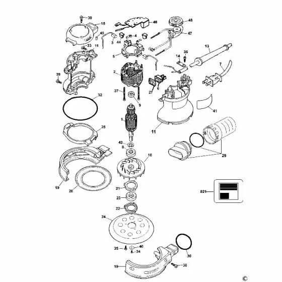 Dewalt DW423 Spare Parts List Type 4