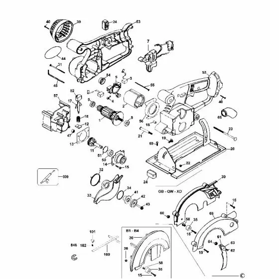 Dewalt DW936 Spare Parts List Type 2