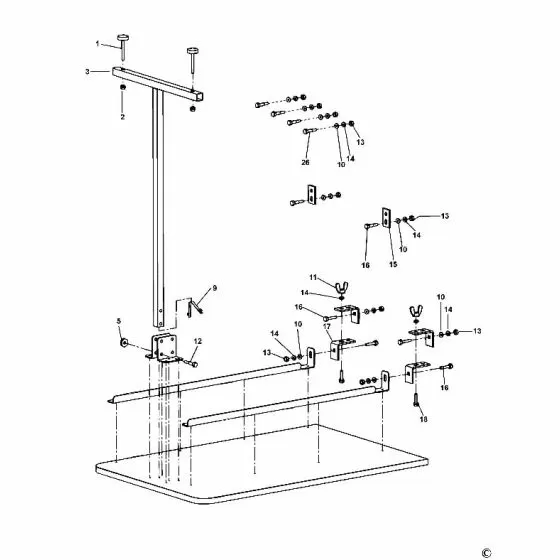 Dewalt DE7463 Spare Parts List Type 1