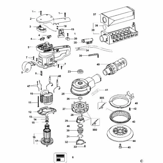 Dewalt D26410 Spare Parts List Type 1