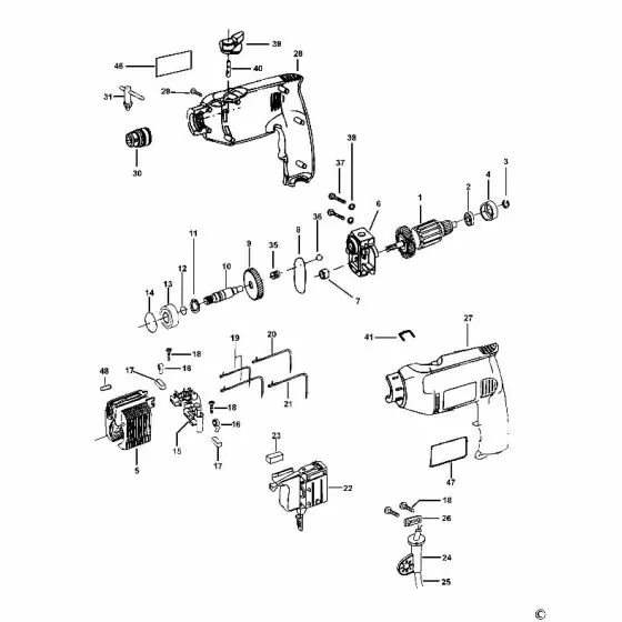 Dewalt DW202 Spare Parts List Type 1