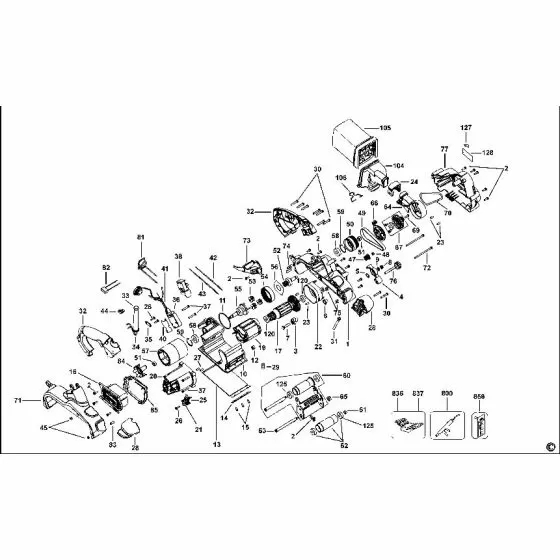 Dewalt DW432 Spare Parts List Type 1