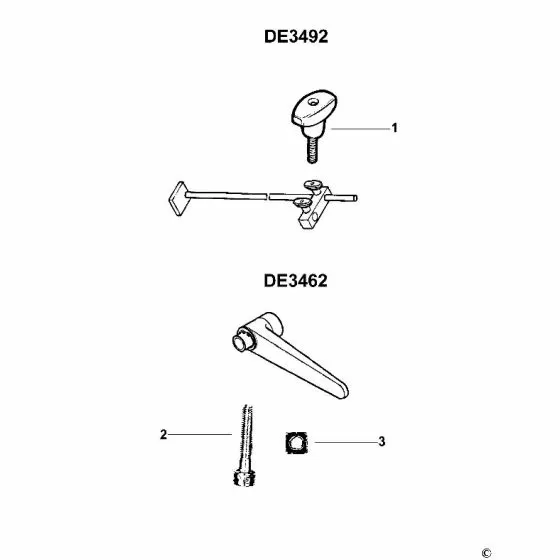 Dewalt DE3462 Spare Parts List Type 1