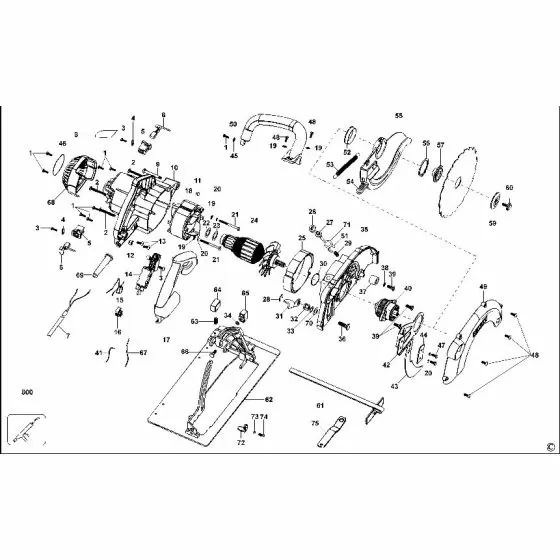 Dewalt D23650 Spare Parts List Type 1