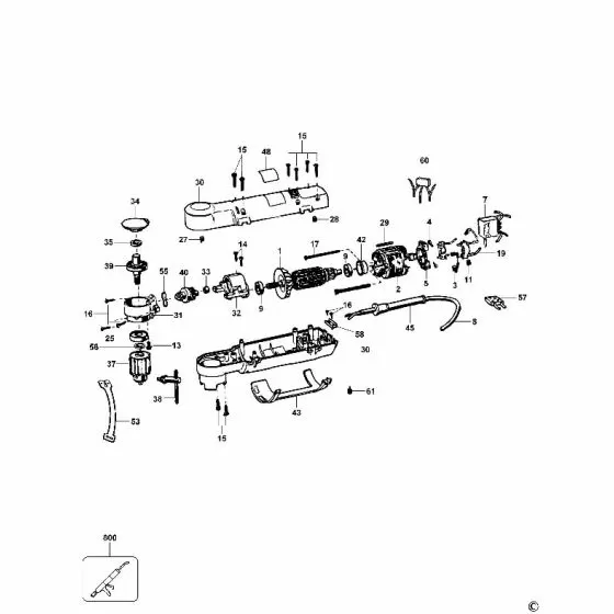 Dewalt DW160 Spare Parts List Type 3