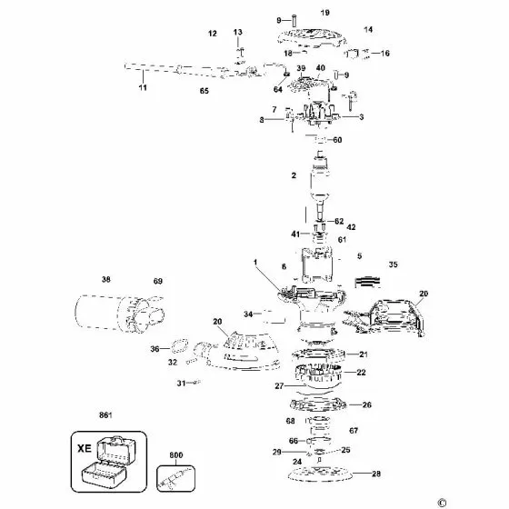 Dewalt D26453 Spare Parts List Type 1