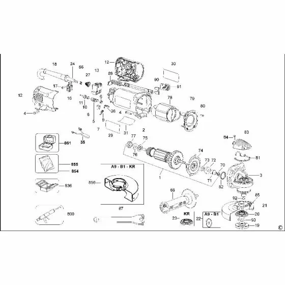 Dewalt D28111 Spare Parts List Type 2