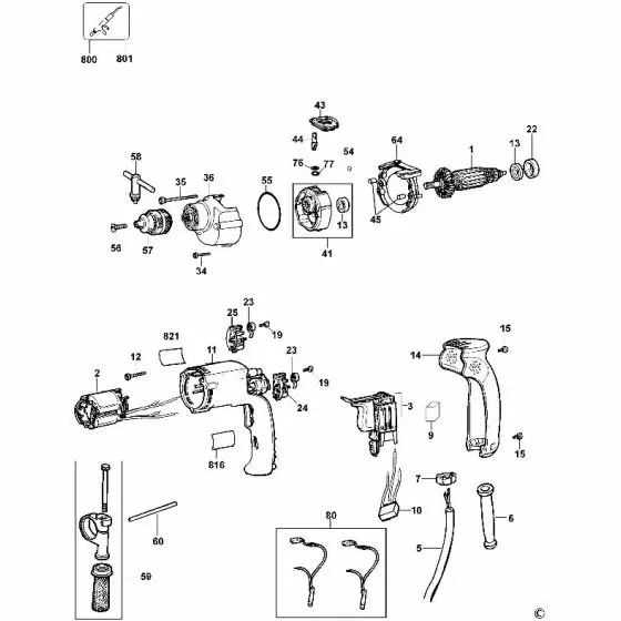 Dewalt D21710 Spare Parts List Type 2