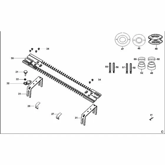 Dewalt DE6215 Spare Parts List Type 1