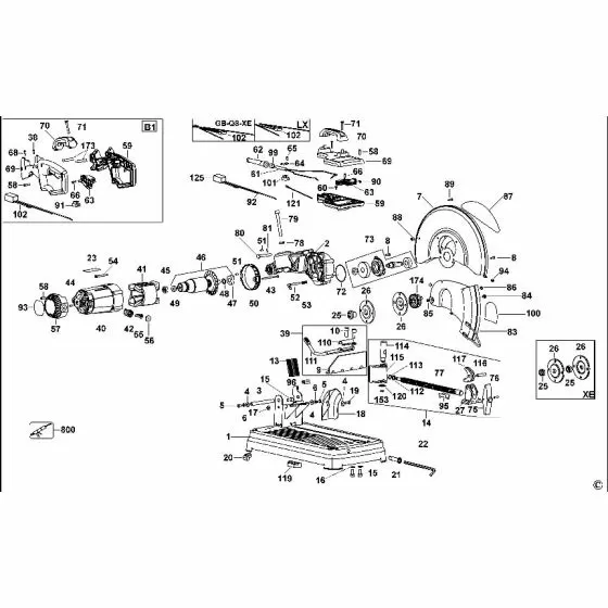 Dewalt D28715 Spare Parts List Type 2