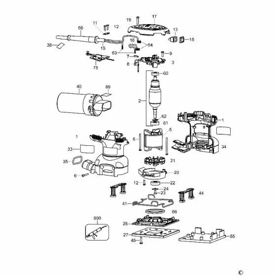 Dewalt D26441 Spare Parts List Type 2