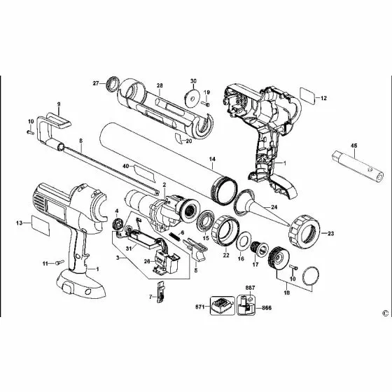 Dewalt DC542 Spare Parts List Type 11