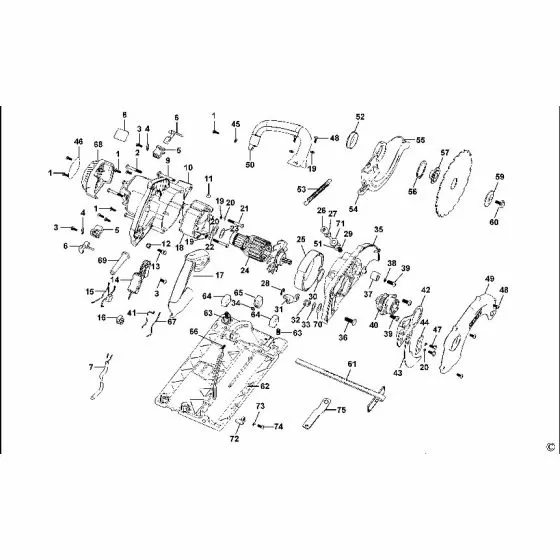 Dewalt D23651 Spare Parts List Type 1