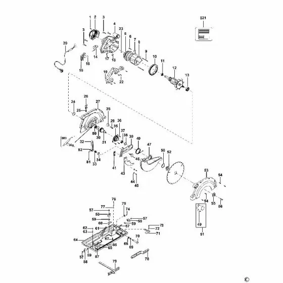 Dewalt D23700 Spare Parts List Type 2