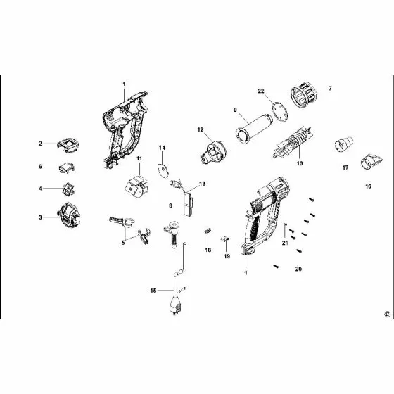 Dewalt D26414 Spare Parts List Type 1