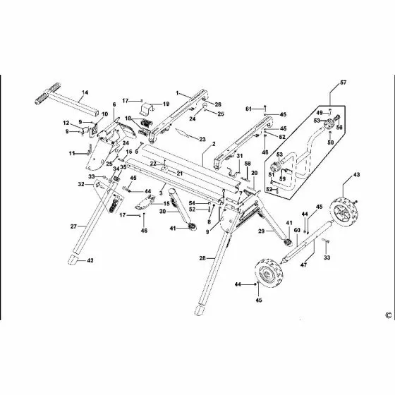 Dewalt DE7400 Spare Parts List Type 1