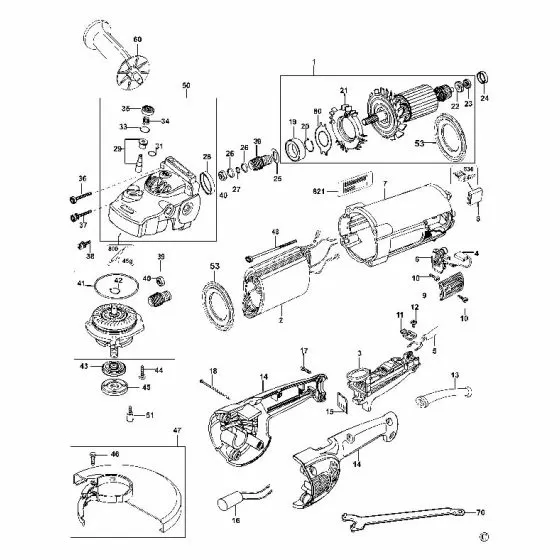 Dewalt D28413 Spare Parts List Type 5