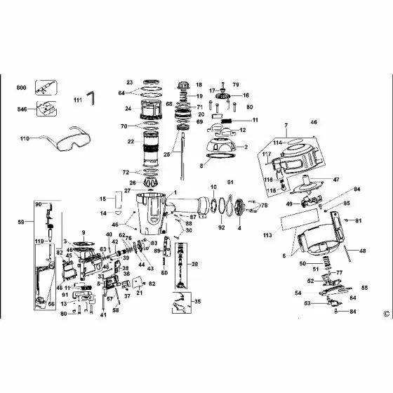 Dewalt D51321 Spare Parts List Type 2