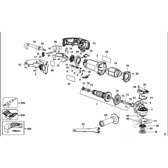 Dewalt D28065 Spare Parts List Type 3