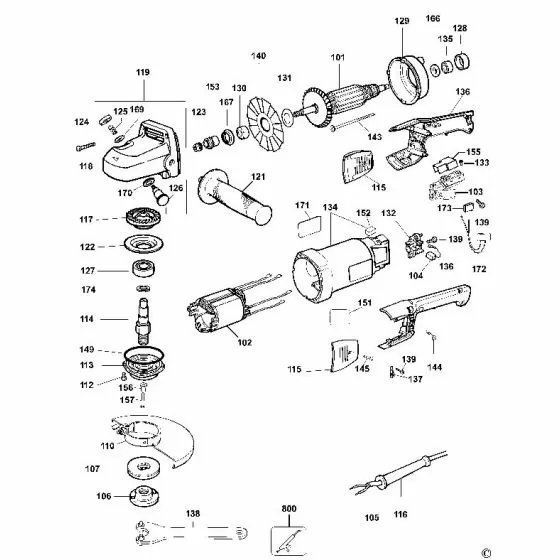 Dewalt DW840 Spare Parts List Type 3