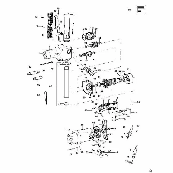 Dewalt DW152 Spare Parts List Type 2