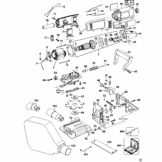 Dewalt DW682K Spare Parts List Type 4