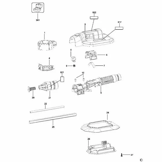 Dewalt DWH050 Spare Parts List Type 1