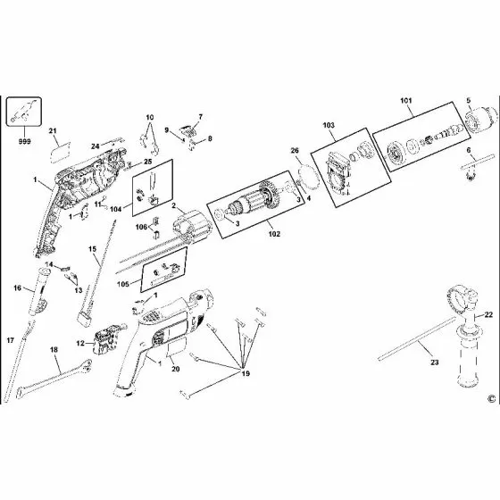 Dewalt DWEN302 Spare Parts List Type 1