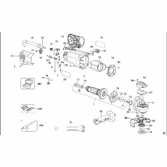 Dewalt DWEN201 Spare Parts List Type 1