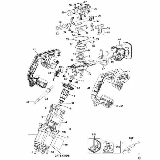 Dewalt DWE357 BRUSH PLATE SA N159217 Spare Part Type 1