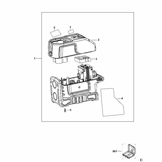 Dewalt DW083 Spare Parts List Type 1