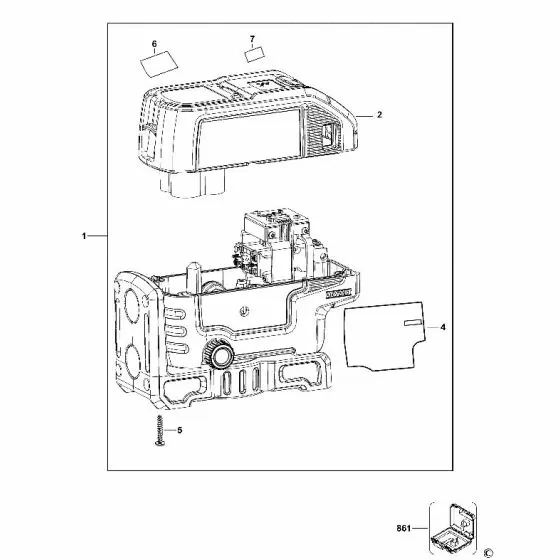 Dewalt DW085 Spare Parts List Type 1