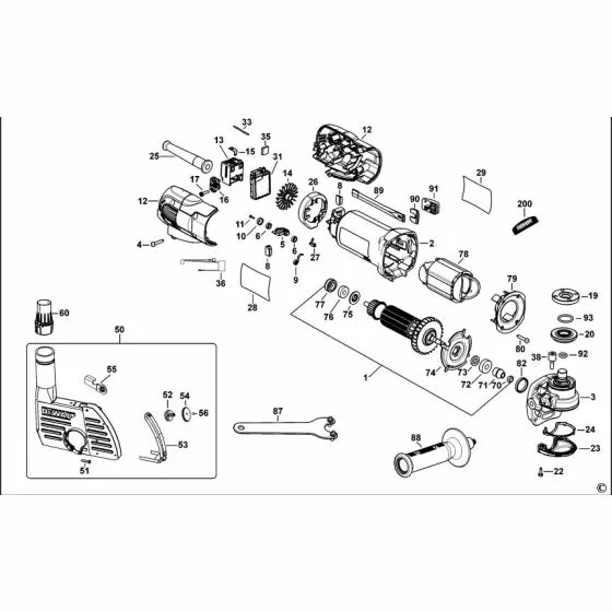 Dewalt DWE46101 Spare Parts List Type 2