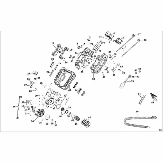 Dewalt DCV582 LATCH 5140128-41 Spare Part Type 1