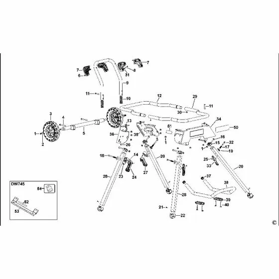 Dewalt DWE74911 Spare Parts List Type 1