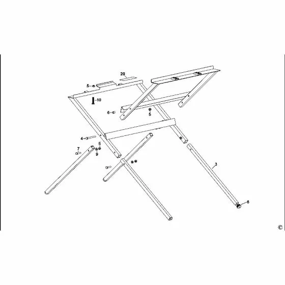 Dewalt DWE74912 Spare Parts List Type 1