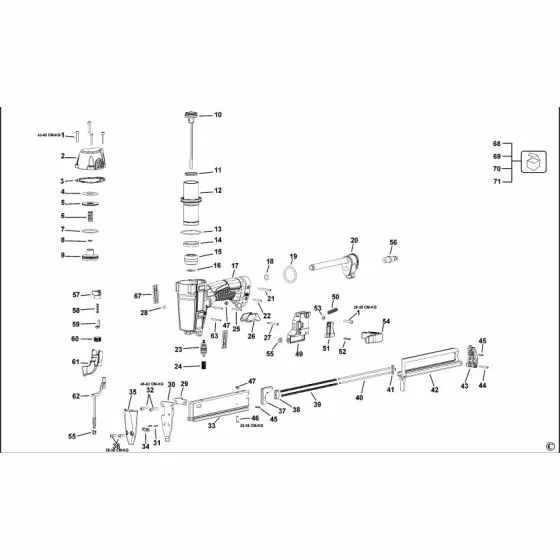 Dewalt DPSSX38 Spare Parts List Type 1