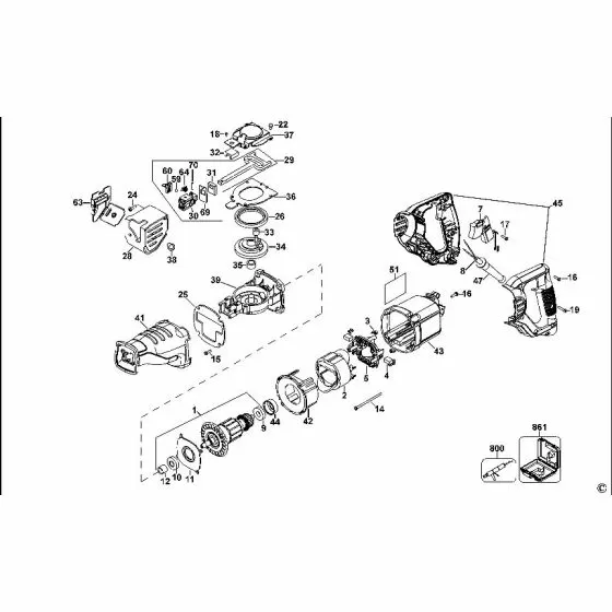 Dewalt DW304PK Spare Parts List Type 5