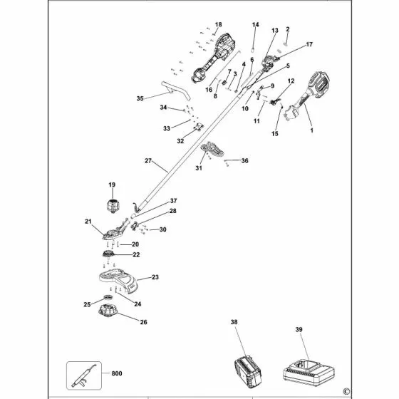 Dewalt DCM561P1 Spare Parts List Type 1