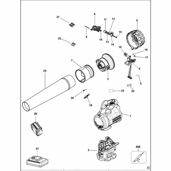 Dewalt DCM562P1 Spare Parts List Type 1